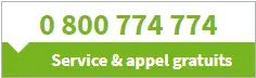 0 800 774 774 (service et appel gratuits)
